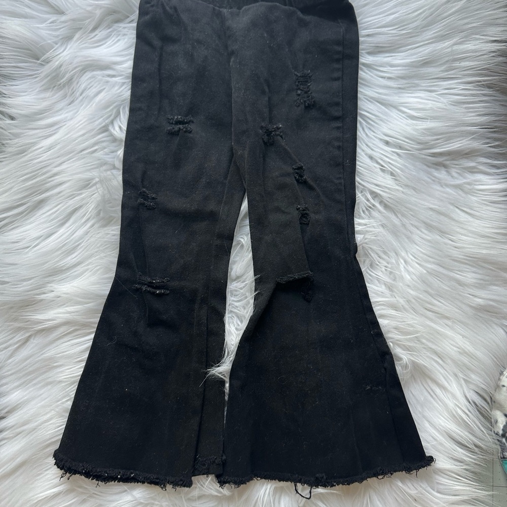 Toddler flare jeans with holes